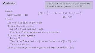 Abstract Algebra 1 Cardinality [upl. by Naoma]