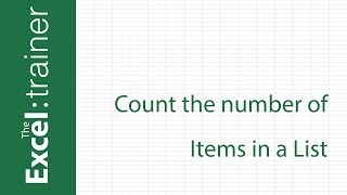 Excel How to Count the Number of Items in a List [upl. by Boar]