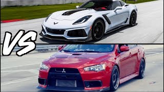 Sleeper Evo X vs 2019 Corvette ZR1 Supercar  Mercedes GTR  Lamborghini Huracan [upl. by Brown]