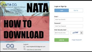 HOW TO DOWNLOAD ADMIT CARD  NATA ADMIT CARD UPDATE  nata2022 nata [upl. by Haraj941]