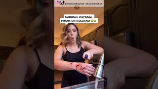 Garbage disposal prank on husband for his reaction Shorts [upl. by Gazo]