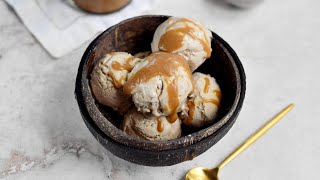 Peanut Butter Banana Ice Cream Vegan Recipe [upl. by Crispen]