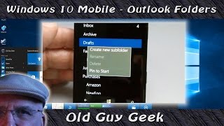 Windows 10 Mobile Tutorial Outlook AZ Part 2  Create Folders In Mail App [upl. by Gentry]