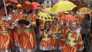 Uniquely Philly Crowds line Broad Street for 2024 Mummers Parade [upl. by Gytle]