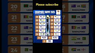 champion trophy 2025 dates 🌍🌍🌍👏👏👏cricket trending shorts [upl. by Henriques]