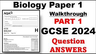 GCSE Biology Paper 1 Part 1 2024 Questions and Answers REVISION [upl. by Palila]