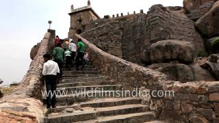 Aerial view of Golconda fort in Hyderabad [upl. by Vezza]