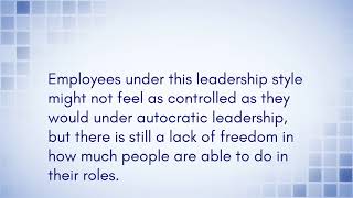 Leadership Styles  Bureaucratic Leadership [upl. by Martguerita653]