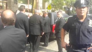 New York Post video of Joan Rivers casket being carried into a hearse [upl. by Oderfodog]