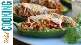 How to Make Stuffed Jalapeños  Hilah Cooking [upl. by Atterbury]