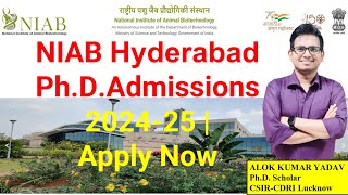 NIAB Hyderabad PhD Admissions 202425  Apply Now [upl. by Morgenthaler]