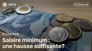 Le salaire minimum au Québec passe à 1575   Dabord linfo [upl. by Boice851]