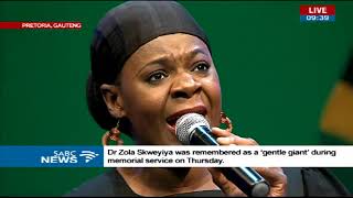 Judith Sephuma and crew sing at Zola Skweyiya funeral [upl. by Old]