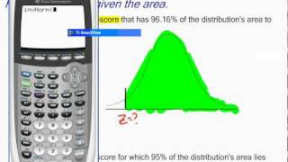 Finding ZScores Given Area [upl. by Atlanta]