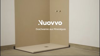 Installation der Nuovvo Duschwanne aus Harz und Mineralguss [upl. by Griffy]