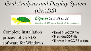 OpenGrADS download and installation process for Windows  NetCDF file  Karan Singh [upl. by Tiebold]