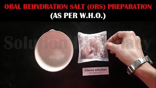 How to Prepare ORS Oral Rehydration Salt As Per WHO Formula For Pharmacy Practical HINDI [upl. by Aikaj944]