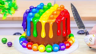 Miniature Rainbow Chocolate Cake Decorating 🌈 1000 Miniature Rainbow Chocolate Cake By Baking Yummy [upl. by Acimot678]