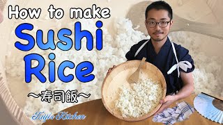 How to cook SUSHI RICE 🍣 〜寿司飯〜 easy Japanese home cooking recipe [upl. by Retsek]