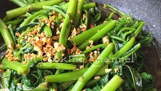 Jn Stirfried Morning glory Rau MuongChinese water spinach [upl. by Yarvis]