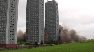 Red Road Flats Demolition Huge Dust Cloud 10062012 Full HD [upl. by Madai259]