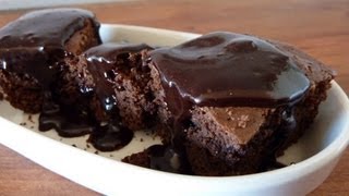 Receta Brownies con salsa de Chocolate Sin Gluten ni leche [upl. by Llerraf]