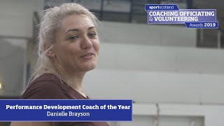 COV Awards 2019  Danielle Brayson  Performance Development Coach of the Year [upl. by Nnaillij683]