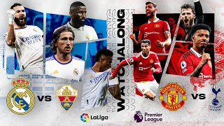 Manchester united vs Spurs  Real Madrid vs elche Live  Ronaldo  Benzema  Divyansh [upl. by Darcey969]