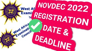 WASSCE 2022 PRIVATE CANDIDATES NOVDEC🇬🇭 REGISTRATION AND DEADLINE [upl. by Nob]