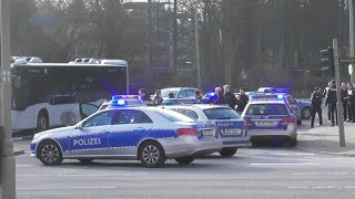 Gegenverkehr Umkehren 8x FuStW Polizei Hamburg im Einsatz Suche  Festnahme [upl. by Zetrom967]