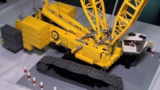 LEGO Technic giant custom cranes  Brick Bash 2016 [upl. by Ahtiuqal]