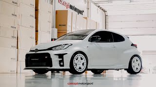 Toyota Yaris GR with Akrapovic X Fifteen52 X Aragosta X Bride X HKS X Lems X Advan [upl. by Acirretahs742]