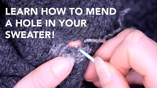 How to Mend a Hole in Your Sweater 🧶 [upl. by Ajuna]