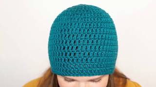 Beginner Double Crochet Beanie Tutorial [upl. by Asirrak]