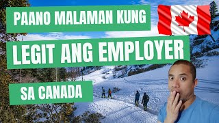 Paano Malalaman Kung Legit ang Employer sa Canada [upl. by Sivar]