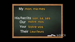 Apprendre les adjectifs possessifs [upl. by Etennaej]