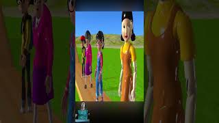 Scary Teacher 3D vs Squid Game Slopes Wooden Wheel Level Max Jump Up Challenge Miss T Loser shorts [upl. by Rafter]