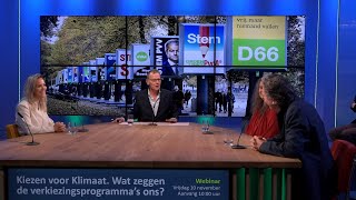 Webinar Kiezen voor Klimaat Wat zeggen de verkiezingsprogrammas ons [upl. by Draner]