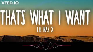 Lil Nas X THATS WHAT I WANT Clean Bass Boost [upl. by Leunam]