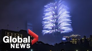 Taiwan celebrates arrival of 2019 with fireworks off Taipei 101 tower [upl. by Milinda]