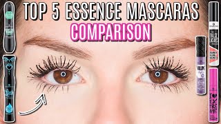 TOP 5 ESSENCE MASCARAS COMPARISON 2020  8hr Wear Test  BEST ESSENCE MASCARAS 2020 [upl. by Rapsag]