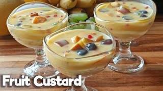 Fruit Custard Recipe  How to make Fruit Custard  Easy Summer Dessert  Healthy and Delicious [upl. by Jan]