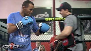 Dan Hendersons COMPLETE UFC 204 Media Workout video Bisping vs Henderson 2 [upl. by Nauqyt305]