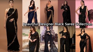 Beautiful Designer Black Saree Collection  Trendy Party Wear Black Saree Design 2024 Ready4Style [upl. by Ahsatak993]