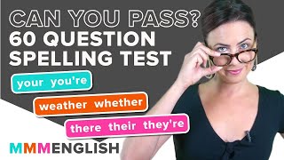 LISTENING amp SPELLING Test  Can YOU pass  Common English Words That Sound The Same [upl. by Annayad976]