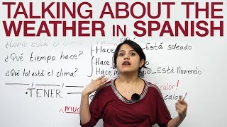 Learn Spanish Talking about the weather [upl. by Ellenrahs]