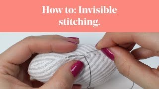 How To Invisible Stitching Slip Stitch  Ladder Stitch [upl. by Ecirtemed]