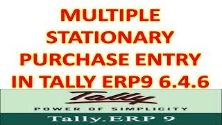 Tally ERP 9 646 Stationery Expenses Entry with different gst rate [upl. by Amitie]