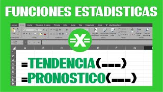 FUNCIÓN TENDENCIA y PRONOSTICO EXCEL [upl. by Ayyidas]