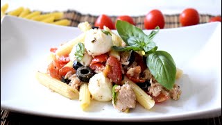 INSALATA DI PASTA FREDDA ALLA MEDITERRANEA  Primi Piatti Freddi Estivi [upl. by Atiuqin]